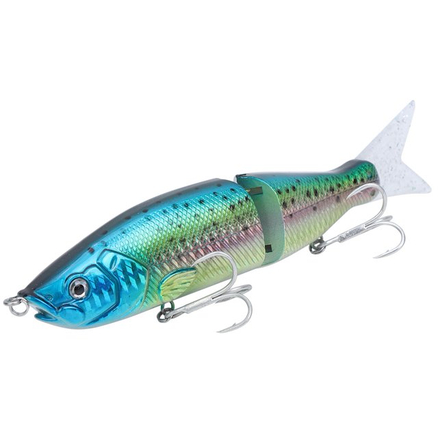 Señuelo duro 3D Fish Articulado Wobblers Lápiz Cebo artificial Gancho triple (A)
