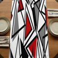 thumbnail image 5 of Table Runners 72 Inches Long Dress Scarves, Red Black Geometric Farmhouse Kitchen/Dining Table Runner, Coffee Tablerunners, Abstract Art Modern Line 14x72 Inch, 5 of 9