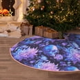 thumbnail image 5 of Rateoe White Skull Flower Pattern Christmas Tree Skirt with Ties , Christmas Tree Decorations, Farmhouse Christmas Decor Xmas Holiday Decorations-30", 5 of 6