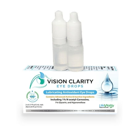 Vision Clarity Eye Drops with 1% Carnosine (NAC Drops), Lubricants, 2-5ml