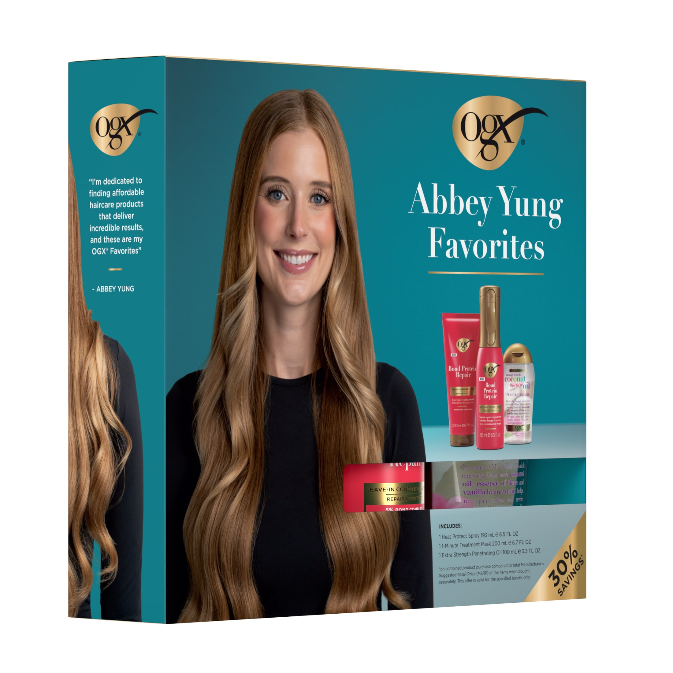 OGX Abbey Yung Favorites Hair Repair & Protection Set, 3 Items