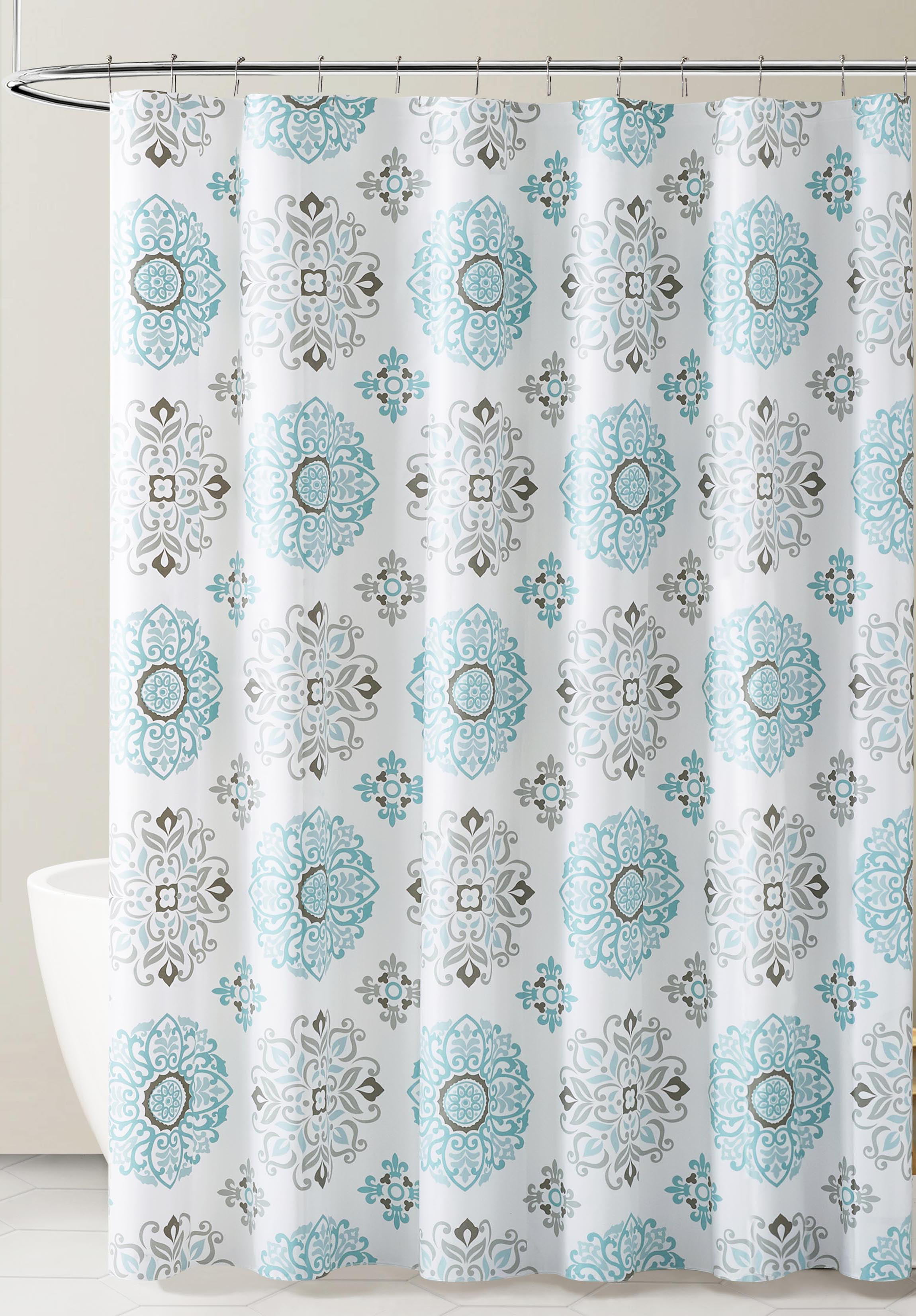 Peva Odor & Chlorine Free Vinyl White Inspirational Bathroom Bath Shower Curtain 