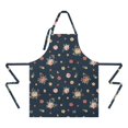 thumbnail image 2 of Pioneer Flower Floral Print Pattern Apron for Women and Men, Cotton Linen Waterproof with Pockets, Adjustable, 33x27 Inch for Kitchen, Gardening, BBQ, Salon, 2 of 6