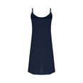 thumbnail image 4 of Short Dresses for Women Blue Under $10 Free Shipping Summer Casual Solid Color Leisure Holiday Floral Square Collar Waist Flounces Medium Length, 4 of 9