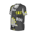 thumbnail image 6 of Fotbe Cute Dinosaur Baseball Jersey Shirt for Men and Women, Casual Short Sleeves Button Down T-Shirt-3X-Large, 6 of 9
