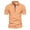 Orange, variant on Kiplyki Men's New Arrivals Tops Casual Solid Zip Turndown Pullover Short Sleeve Blouse