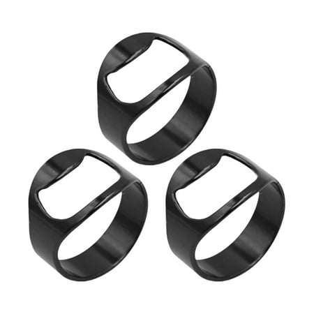 

Bgageg 3PCS Bartender Ring Ring Portable Stainless Steel The Top Beer For Bartenders Creative Beer Bar Tool Jewelry Gift For Friends Black