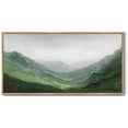 thumbnail image 2 of SHENIFY Fog Pine Green Tree Forest Canvas Wall Art Nordic Nature Modern Mountain Artwork Prints Decor 8x16in Natural Framed, 2 of 5