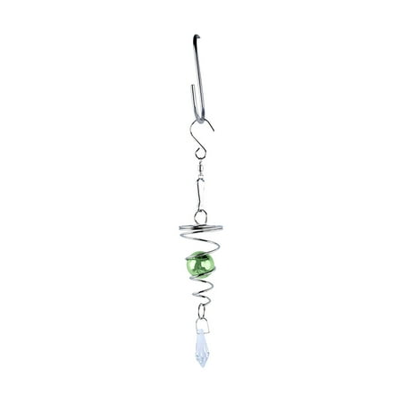 

JERDAR Glass Ball Jewelry Stainless Steel Rotating Wind Chime Crystal Pendant B