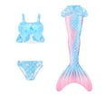 thumbnail image 1 of Hiiyo Big Girls Mermaid 3-Piece Bathing Suit Fish Scale Print Bikini Tail Set Beach Swimsuit, 1 of 4