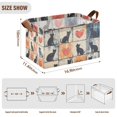 thumbnail image 7 of Yayeee Foldable Storage Basket for Shelves with Handles Set of 2 Waterproof Cloth Bins, Cats and Hearts, 7 of 7