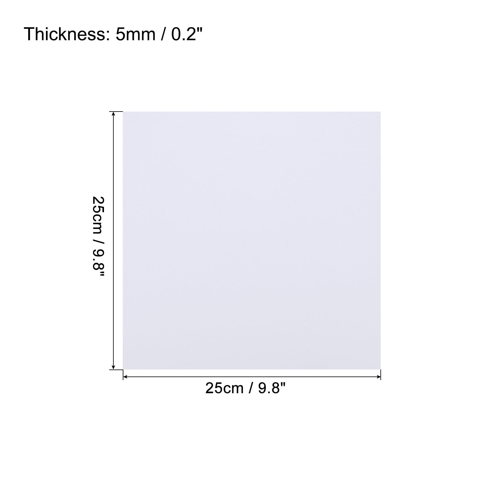 EVA Foam Sheets White 9.8 Inch x 9.8 Inch 5mm Thick Crafts Foam Sheets Pack of 8