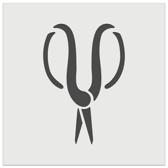 Floral Cutting Scissors DIY Cookie Wall Craft Stencil - 5.5 Inch