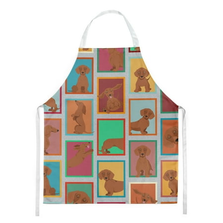 

Lots of Red Dachshund Apron 27 in x 30 in