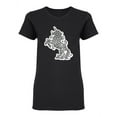thumbnail image 2 of Unicorn Mandala Design Shaped T-Shirt Women -Image by Shutterstock, Female Medium, 2 of 4