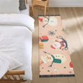 thumbnail image 3 of Yayeee Hallway Runner Rug 2'x6' Non Slip Machine Washable with Rubber Backing, Beige Christmas Snowman, 3 of 8