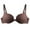Coffee, variant on qolati Push Up Bras for Women Front Closure Comfort No Underwire T-Shirt Bra Low Cut V-Neck Bralette Seamless Unpadded Nude Bra
