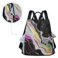 thumbnail image 5 of FORMRS Women's Travel Backpack Purse Anti-Theft Hidden Pockets Casual Shoulder Bag, Colorful White, 5 of 7