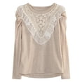 thumbnail image 1 of Richie House Girls' Warm T-shirt With Lace And Tulle In Front RH1492, 1 of 2