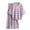 Purple, variant on LYXSSBYX 2 Piece Outfit for Women Fall Women's Casual Long Sleeve Round Neck Sweater Sets Knitted Stripe Tops Long Pants Suits