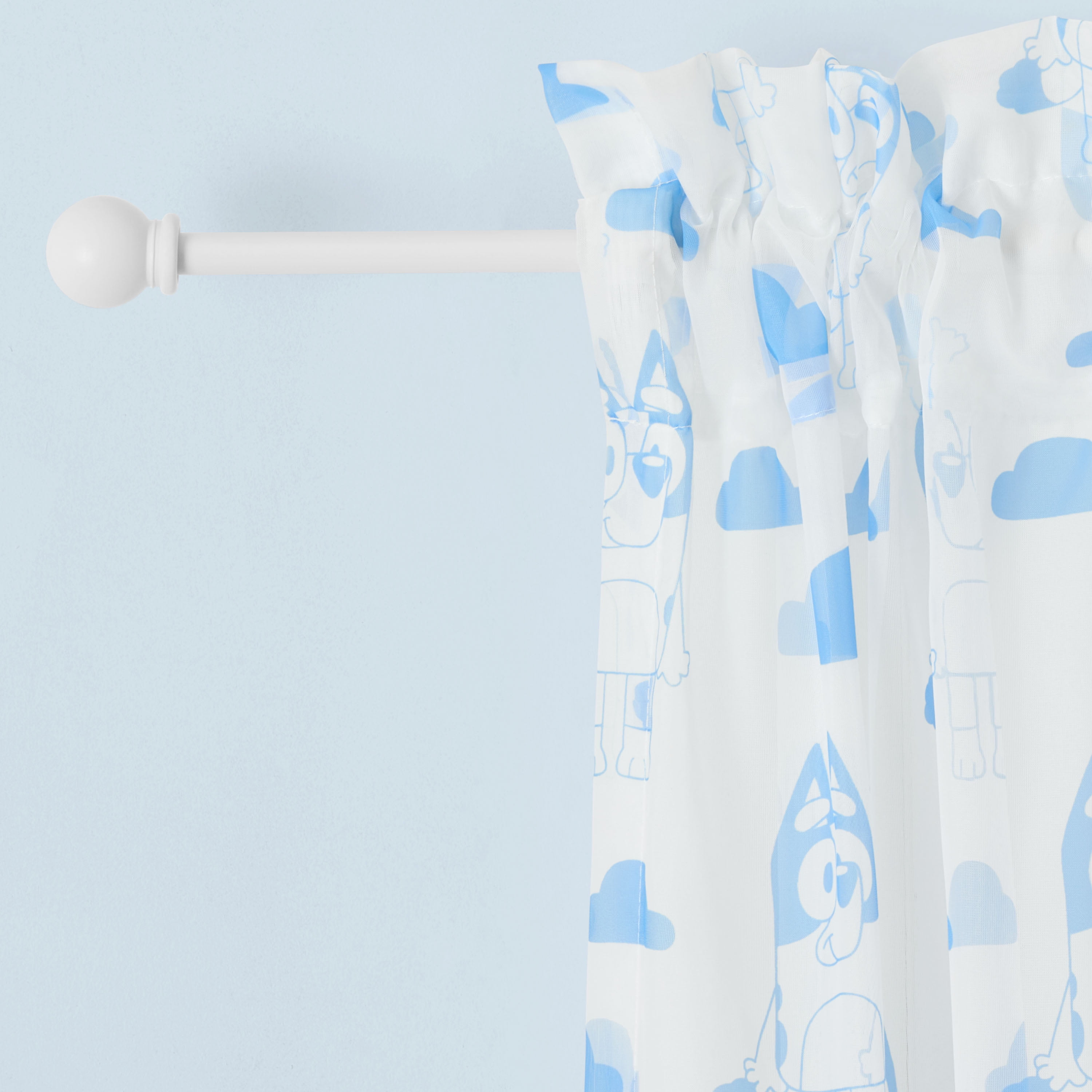 Bluey Dream Sheer Kids Drape, 38" x 84", White, BBC Studios