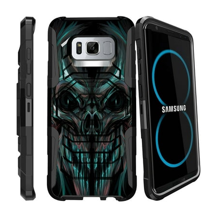Case for Samsung Galaxy S8 | S8 Galaxy Hybrid Case [ Armor Reloaded ] Heavy Duty Case with Belt Clip & Kickstand Skull