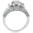 thumbnail image 2 of Pompeii 2 1/4ct Vintage Diamond Engagement Ring 14K White Gold Solitaire Round 3-Stone, 2 of 3