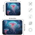 thumbnail image 3 of Sea Jellyfish Dish Drying Mat for Kitchen Counter, Ultra Absorbent Reversible Microfiber Dishes Drying Rack Pad Heat-resistant Mats 18x24in Home Decor, 3 of 7