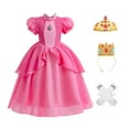 thumbnail image 4 of Costume de Performance Cosplay Robe de Princesse pour Enfants Jupe de Princesse Giri Peach, 4 of 6