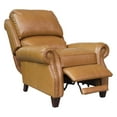 Barcalounger Churchill II Reddish Brown Leather Recliner with Nailheads