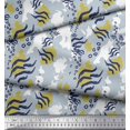 thumbnail image 3 of Soimoi White Georgette Viscose Fabric Leopard & Wild Animal Skin Print Sewing Fabric BTY 42 Inch Wide, 3 of 3
