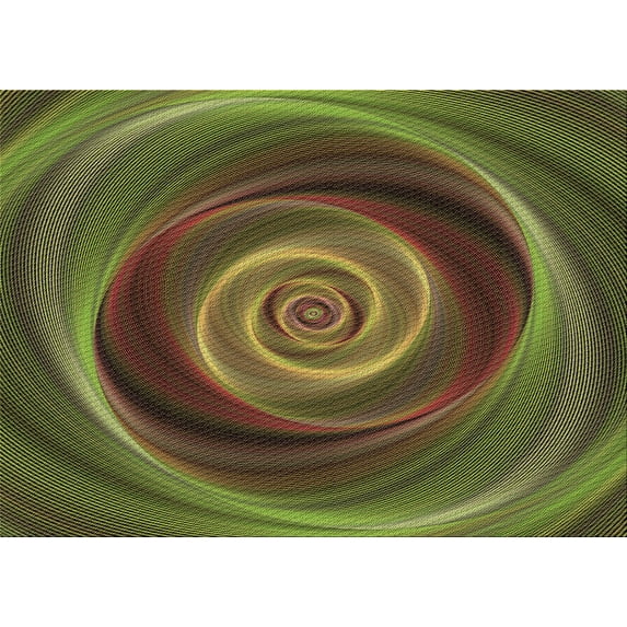 Ahgly Company Machine Washable Indoor Rectangle Transitional Dark Yellow Green Area Rugs, 2' x 5'