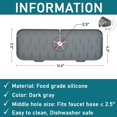 thumbnail image 2 of Silicone Kitchen Faucet Sink Splash Guard, Gray Rubber Dry Mat for Kitchen and Bathroom Countertop Protection (Gray), 2 of 7