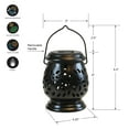 thumbnail image 7 of LumaBase Solar Powered Ceramic Lantern - Black with White Lights, 7 of 7
