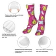 thumbnail image 3 of KLL Green Avocado Print Womens Crew Socks Athletic Middle Tube Long Socks Novelty Socks Gifts For Men, 3 of 7