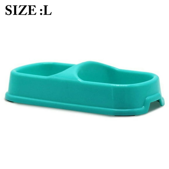 Pet Bowl Anti-skid Double-bowl Design Pet Food Bowl Pet Feeder Bowl for Cats