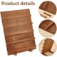 thumbnail image 4 of Exhibidor de aretes de madera de 5 niveles, soporte para joyería, vitrina desmontable con ranuras, estante rústico para tarjetas y etiquetas de aretes, 4 of 6