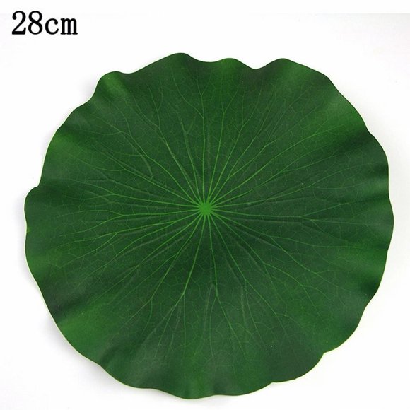 Lefu 10XArtificial Fake Lotus Leaves Leaf Water Lily Floating Pool Plant Garden Decor