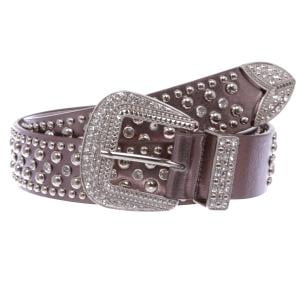 Western Rhinestone & Studded Leather Belt - Walmart Business Supplies