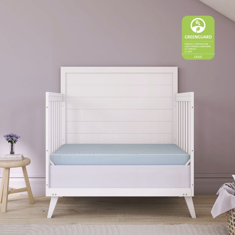 Dream On Me Snuggles Breathable Mini Crib Mattress, Blue photo 7