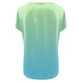 thumbnail image 5 of Endives Womens Satin T-shirt Short Sleeve Blouse V Neck Shirts Womens Top Summer Outfits S-3XL, 5 of 6