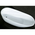 thumbnail image 3 of Kingston Brass VTRS683128 68-Inch Acrylic Oval Single Slipper Freestanding Tub with Drain in Glossy White, 3 of 9