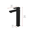 thumbnail image 2 of Elegant Kitchen & Bath FAV-1002MBK Jakob Single Hole Single Handle Bathroom Faucet, Matte Black, 2 of 10
