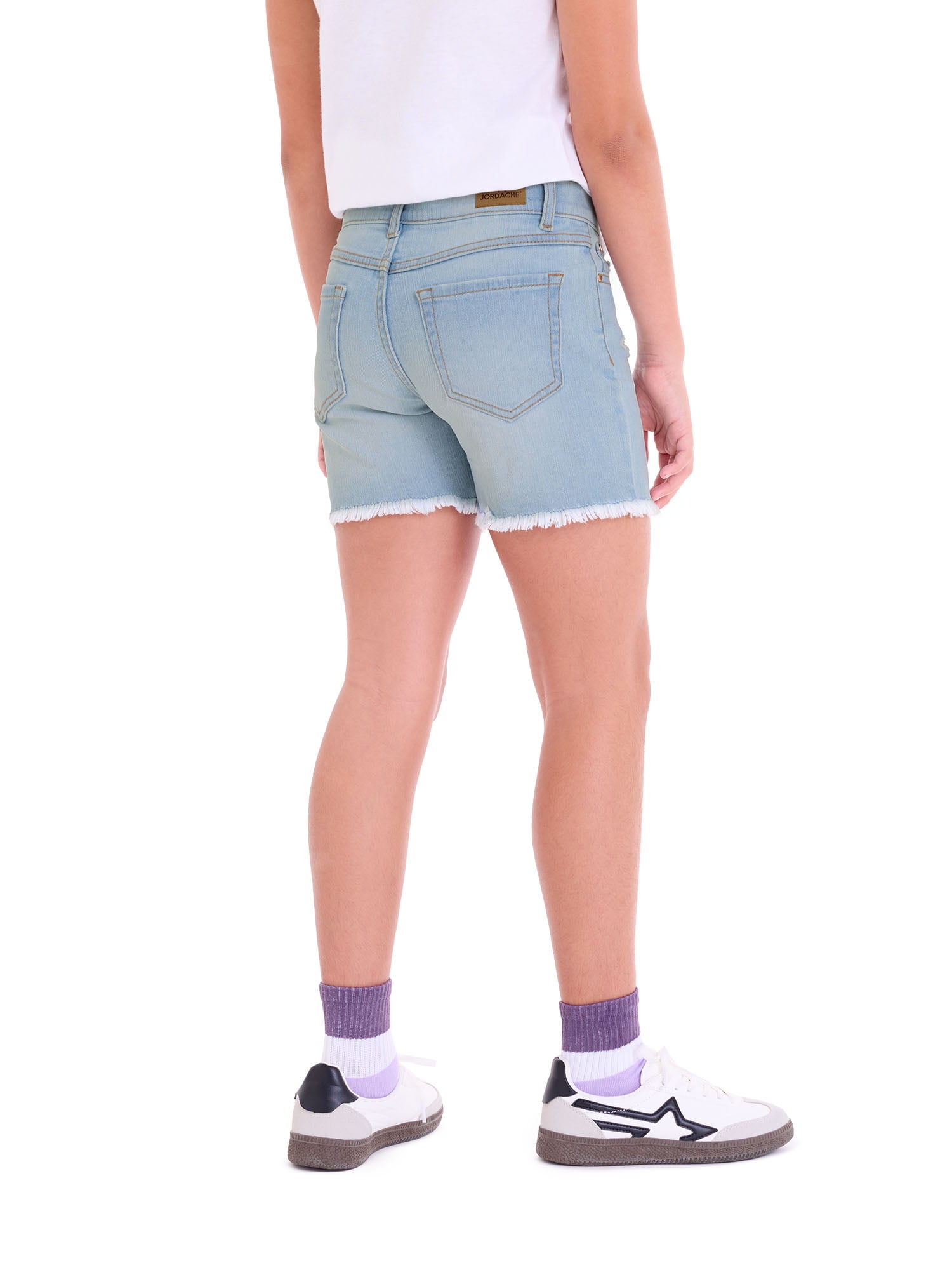 Jordache Girls Destructed 90's Midi Short, Sizes 5-18