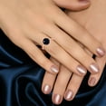 thumbnail image 2 of GemsNY September Birthstone - Petite Prong Set Round Blue Sapphire Hidden Halo Ring (Grade - A | 2.34cttw), 2 of 4