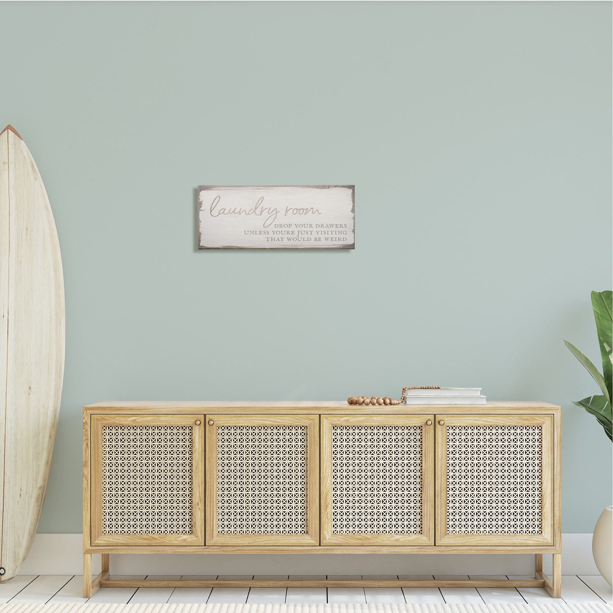 Stupell Industries Laundry Room Drop Your Drawers Distressed Borders,30 x 13, Design by Daphne Polselli