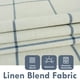 thumbnail image 3 of Cortinas DriftAway 100% opacas de lino a cuadros para ventanas, 2 unidades, azul marino, 3 of 9