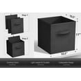 thumbnail image 7 of Sorbus Foldable Cube Storage Bins with Handles, Black, 8 Pack, 7 of 7