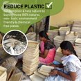 thumbnail image 3 of Naturelia 100% Compostable 8-Inch Palm Leaf Disposable Plates Square- Faux Wood Style Dinnerware Set, Reliable Kitchen Accessories Safe for Microwave, 3 of 9