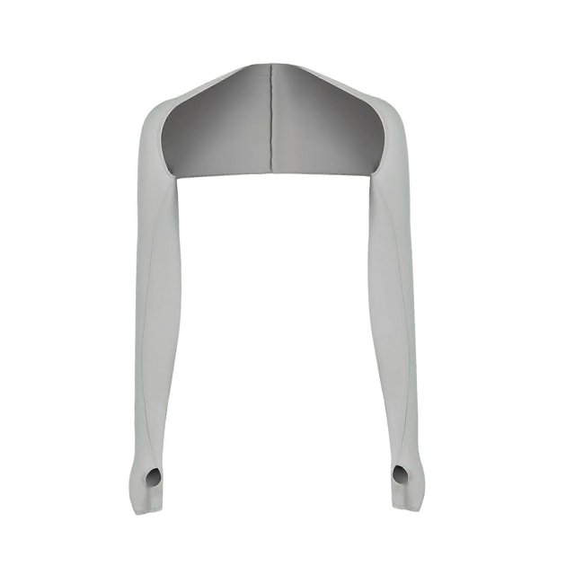 Calentadores de mangas para brazos, protección solar UV, mangas deportivas, cubrebrazos, una pieza, manga larga, cubremanos, geniales, para correr, ciclismo, hijab, camisetas, gris